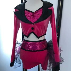 Fuchsia jazz dance costume adult S M L
